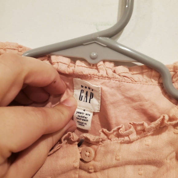 GAP 4 Years Light Pink Ruffled Kids Blouse - Picture 2 of 4
